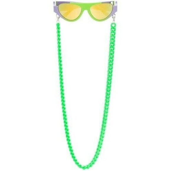 Emilio Pucci Sunglasses Bright Mirrored Shades with Chain Summer Spring $435 - Picture 3 of 12